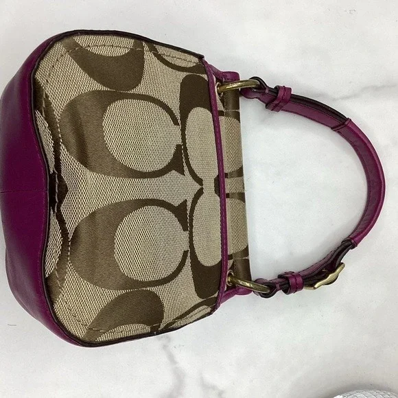 VINTAGE Y2K COACH HAND BAG‎ POPPY MINI WILLIS SIGNATURE CROSSBODY SHOULDER PURSE - Picture 16 of 16